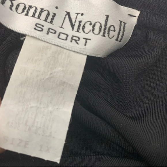 Ronni Nicole Pants Woman 1X Black Slinky Knit Pull On Straight Leg Stretch - Picture 7 of 11